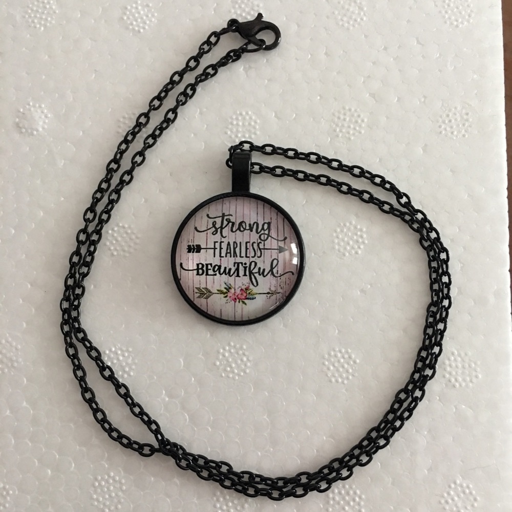 (M2) Strong Fearless Beautiful Necklace - Picture 2 of 4